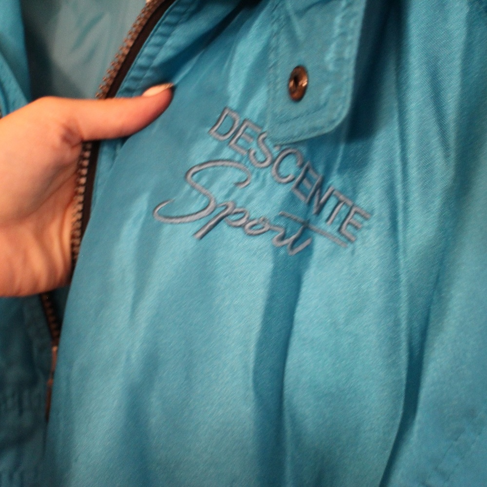 Vintage 80s Teal Descente Jacket - Picture 5 of 6